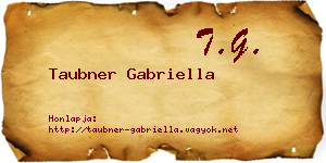 Taubner Gabriella névjegykártya